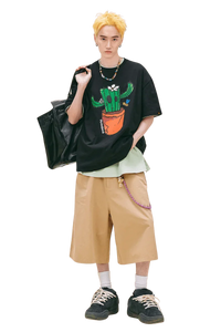 Dangerous People Cactus Paper Bag Man Tee - ShaLaoBan