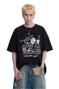 Dangerous People Camping Paper Bag Man Tee