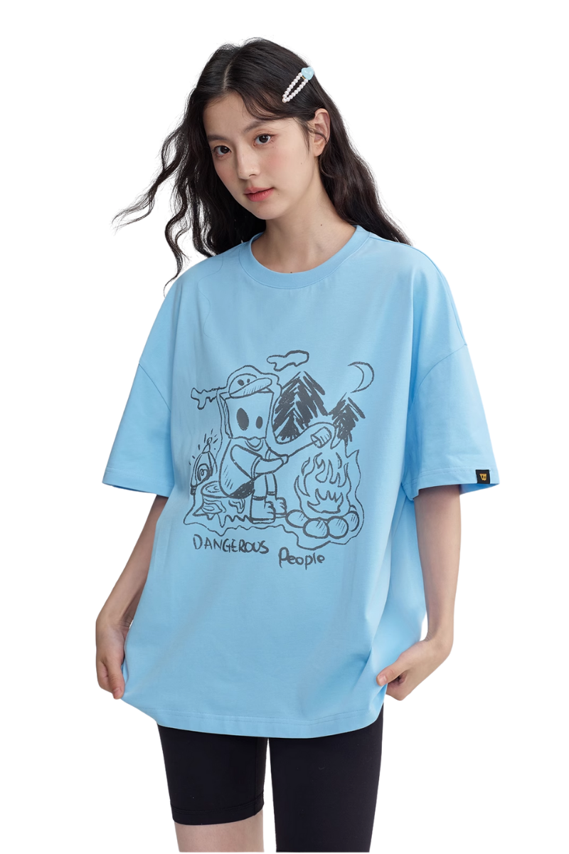 Dangerous People Camping Paper Bag Man Tee