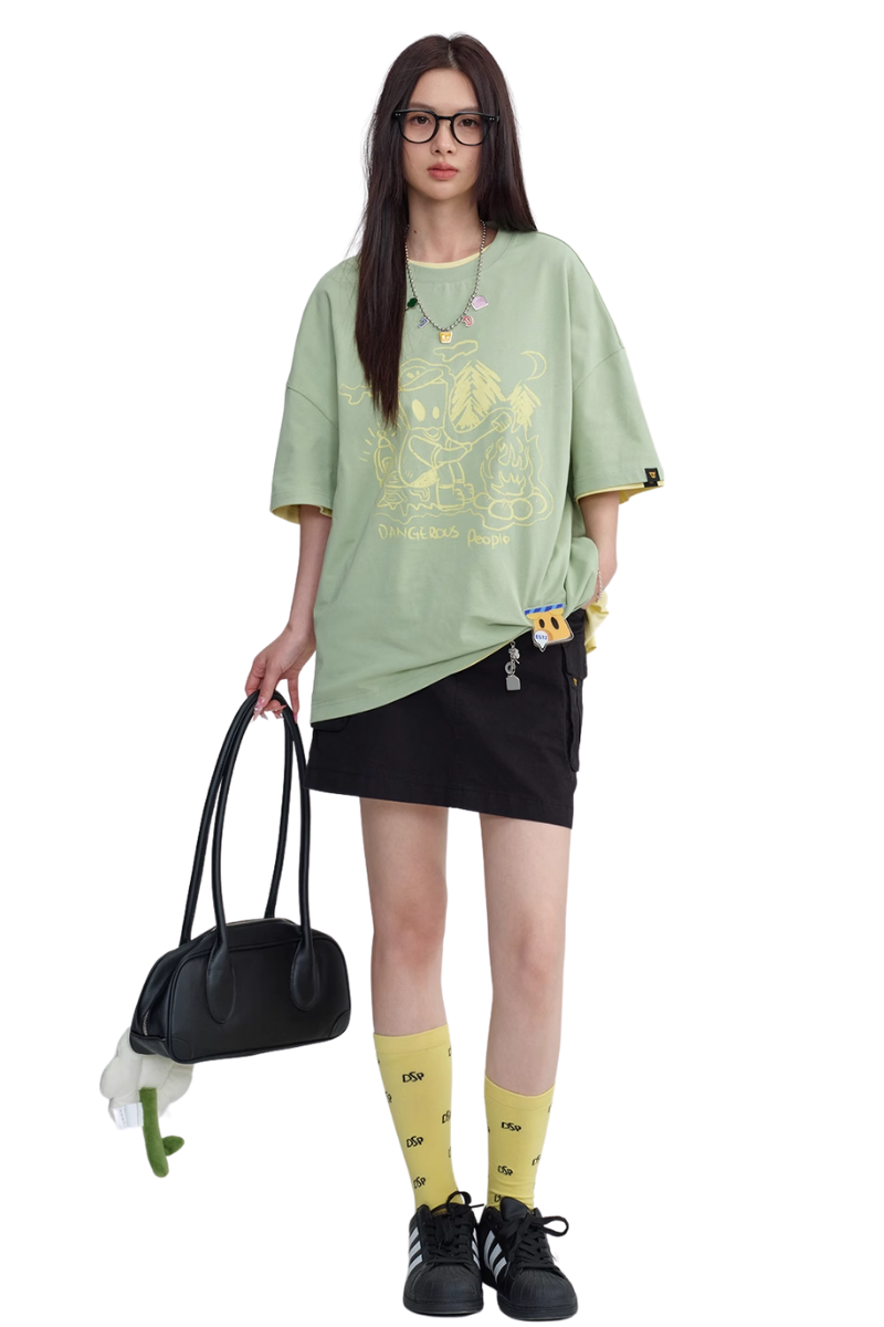 Dangerous People Camping Paper Bag Man Tee