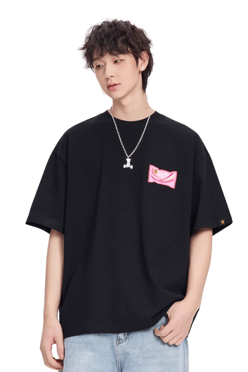 Dangerous People Candy Embroidery Tee - ShaLaoBan