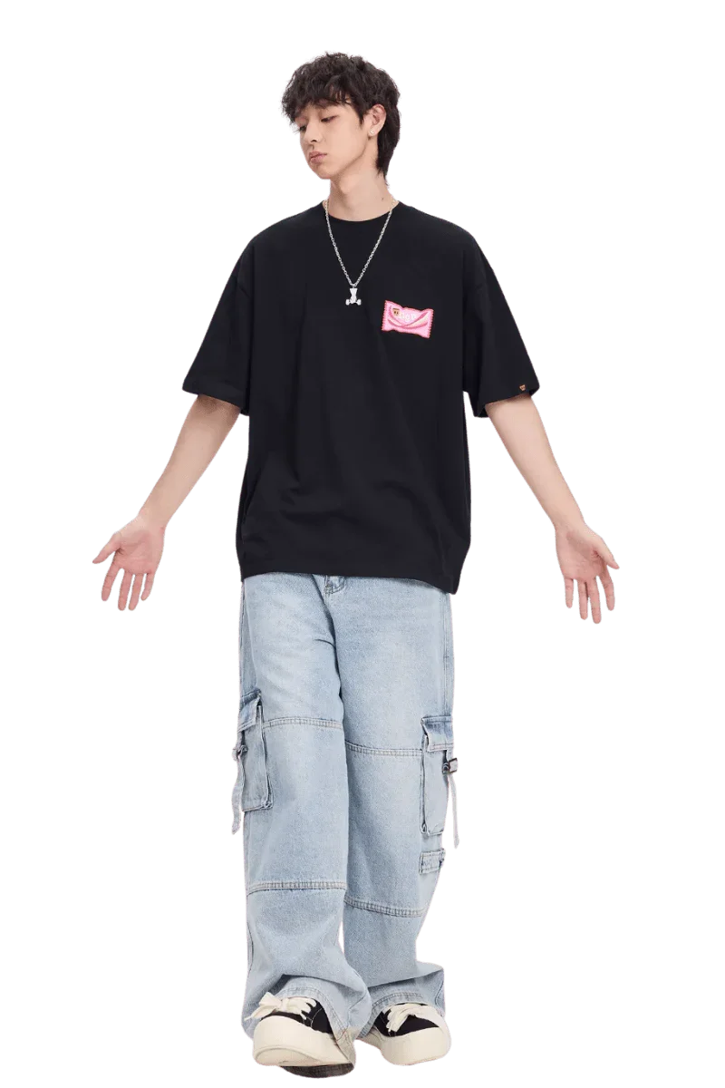 Dangerous People Candy Embroidery Tee - ShaLaoBan