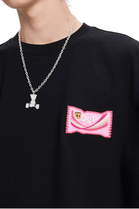 Dangerous People Candy Embroidery Tee - ShaLaoBan