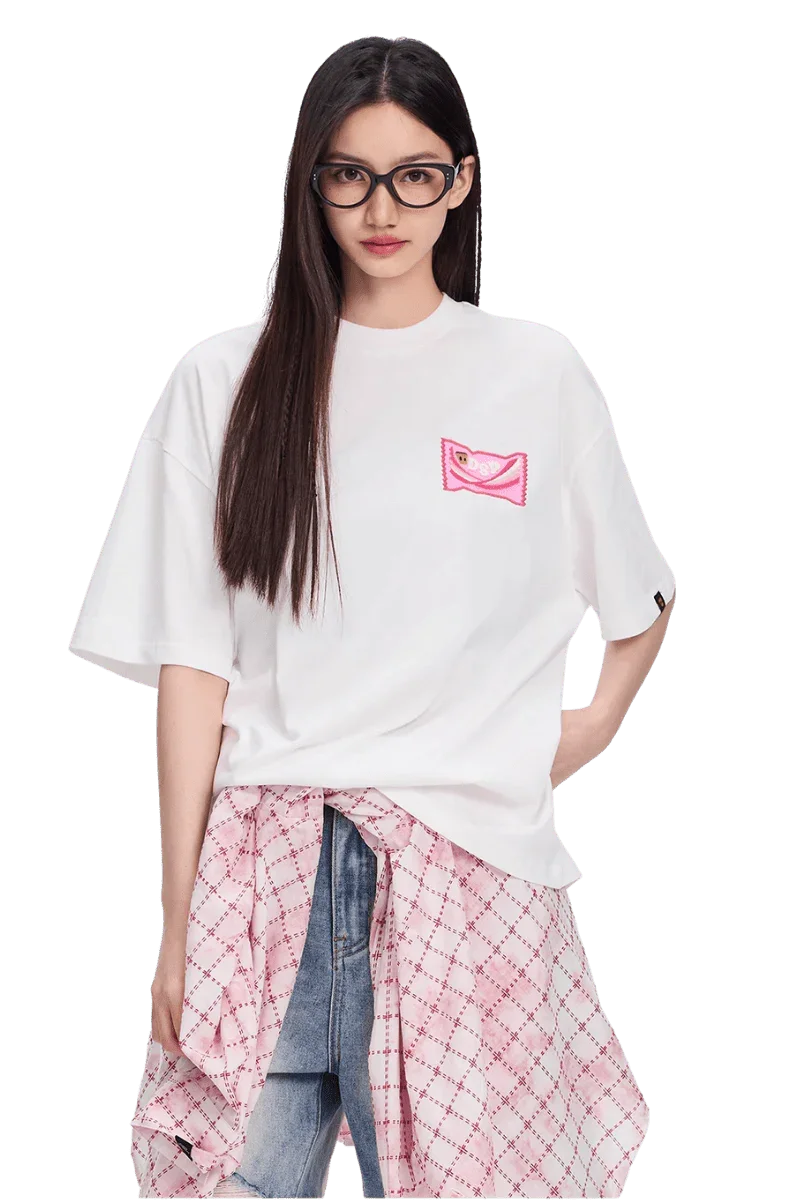 Dangerous People Candy Embroidery Tee - ShaLaoBan