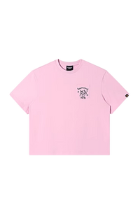 Dangerous People Cat Embroidery Pocket Tee