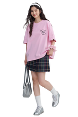 Dangerous People Cat Embroidery Pocket Tee