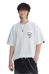 Dangerous People Cat Embroidery Pocket Tee
