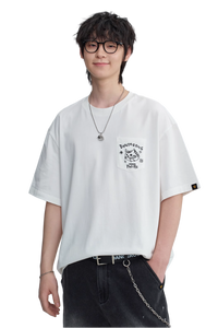 Dangerous People Cat Embroidery Pocket Tee