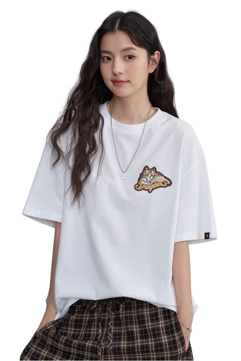 Dangerous People Cat Embroidery Tee