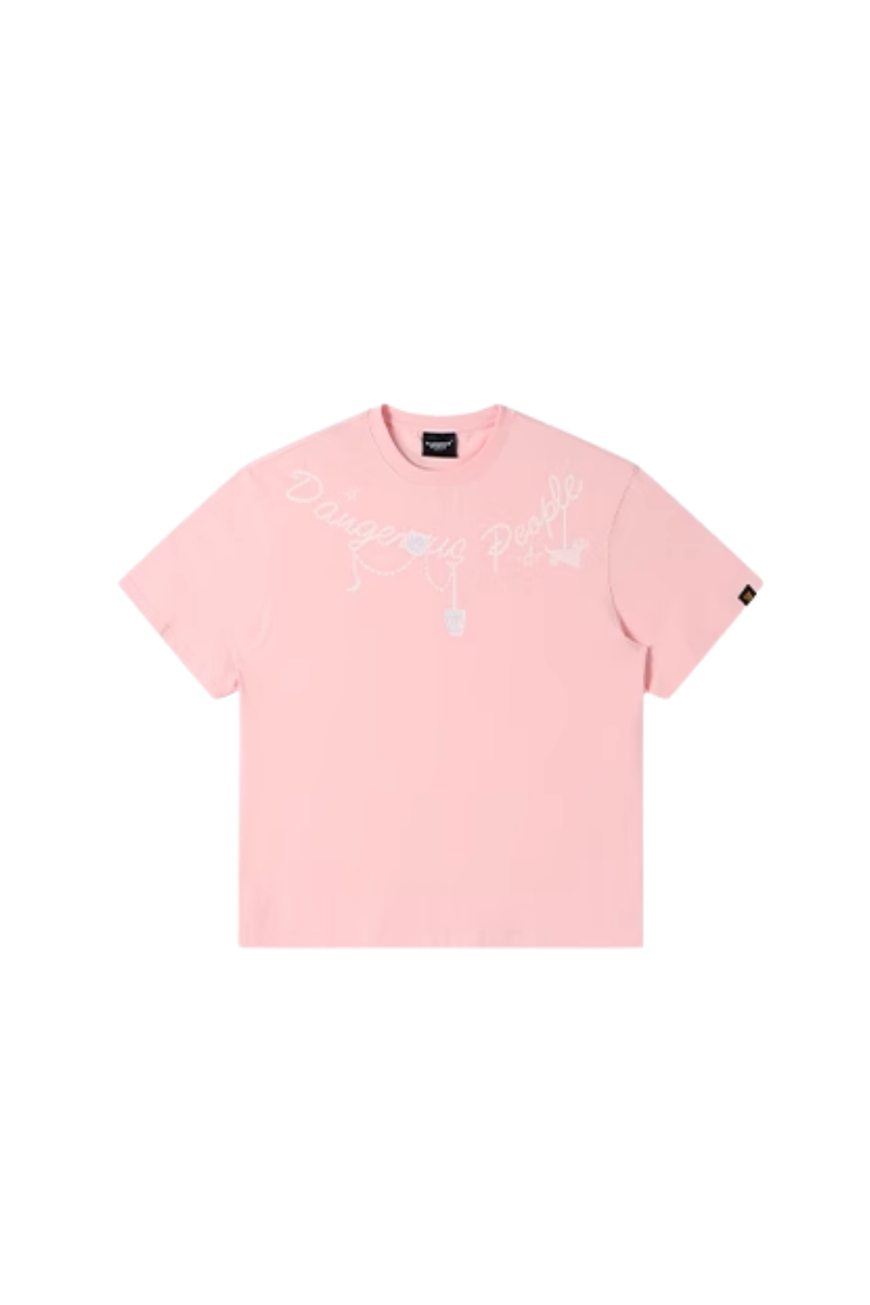Dangerous People Chain Letter Print Tee