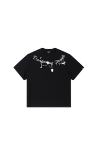 Dangerous People Chain Letter Print Tee