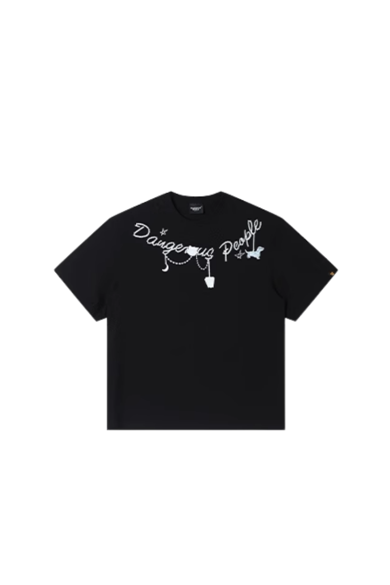 Dangerous People Chain Letter Print Tee