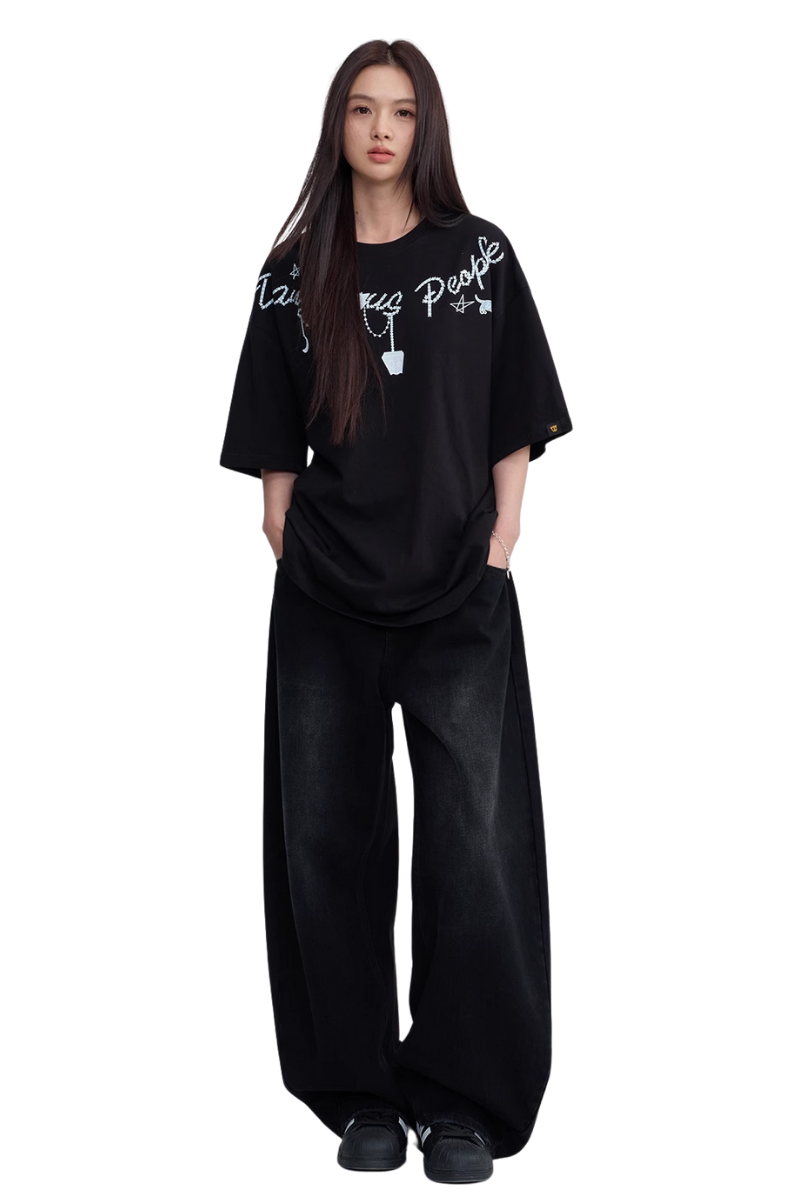 Dangerous People Chain Letter Print Tee