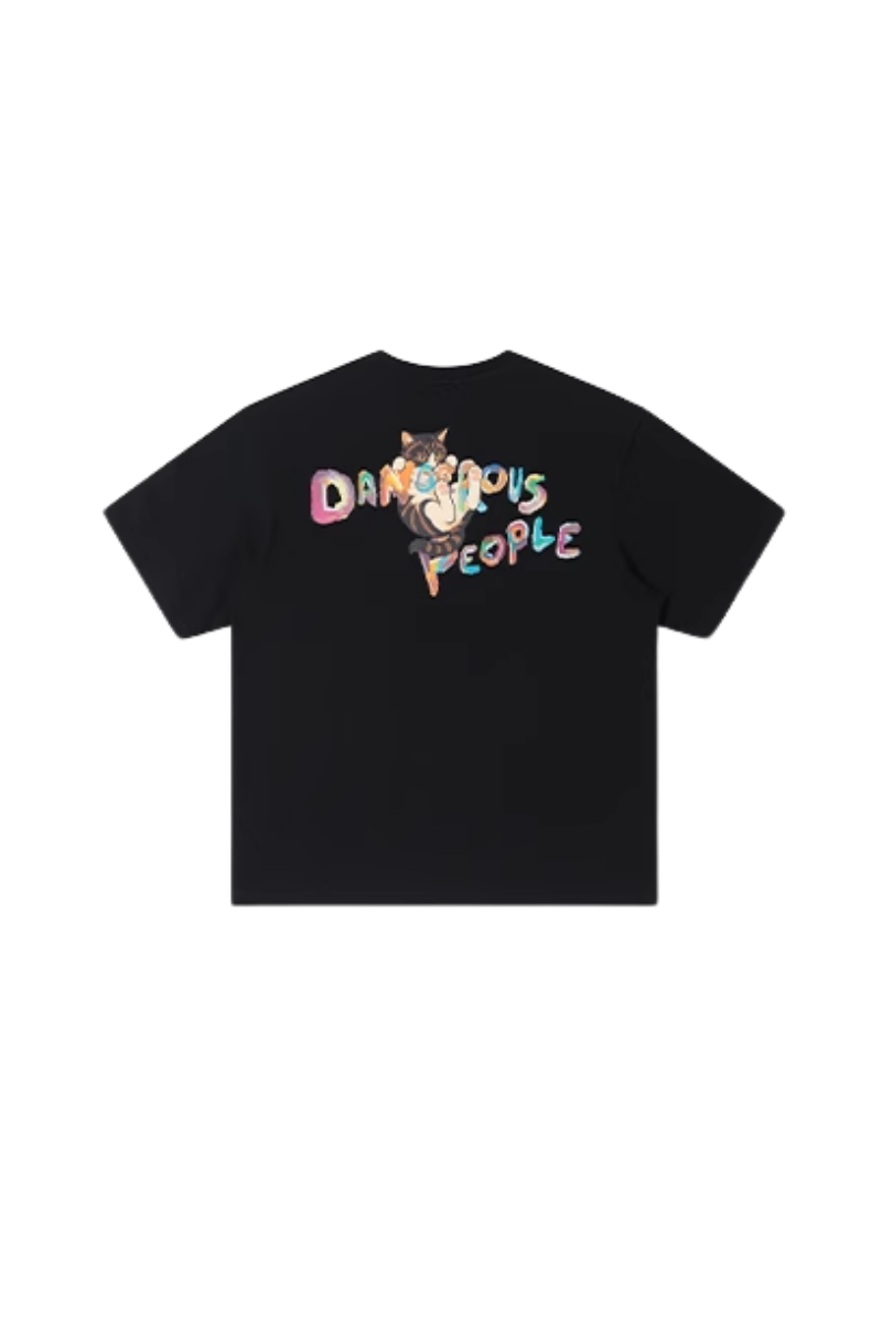 Dangerous People Child-Like Cat Print Tee