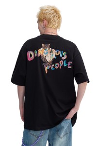 Dangerous People Child-Like Cat Print Tee