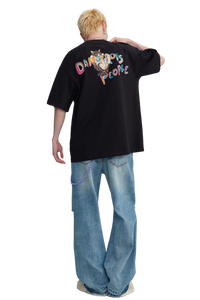 Dangerous People Child-Like Cat Print Tee