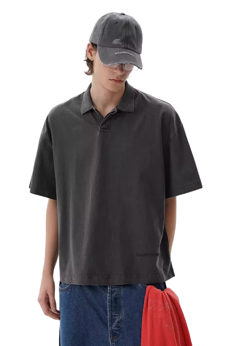 MasonPrince Classic Washed Embossed Polo Tee