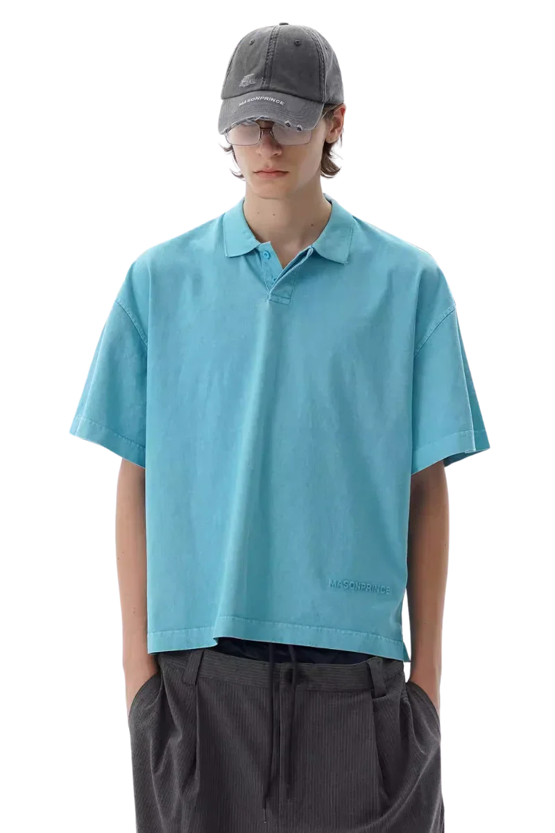 MasonPrince Classic Washed Embossed Polo Tee