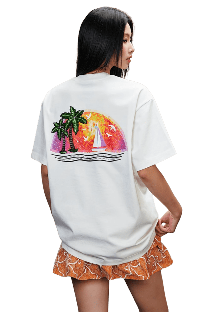 MEDM SS25 Coconut Tree Beads Tee