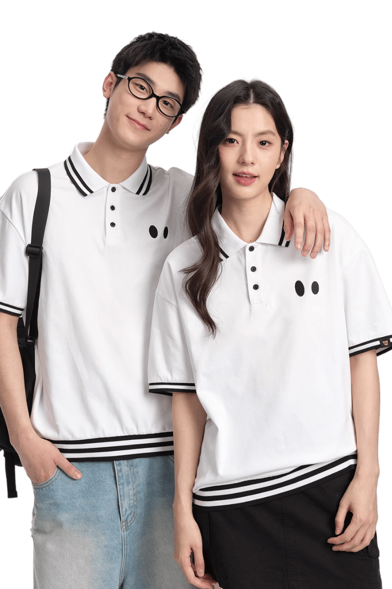 Dangerous People College Style Small Eyes Polo Tee - ShaLaoBan