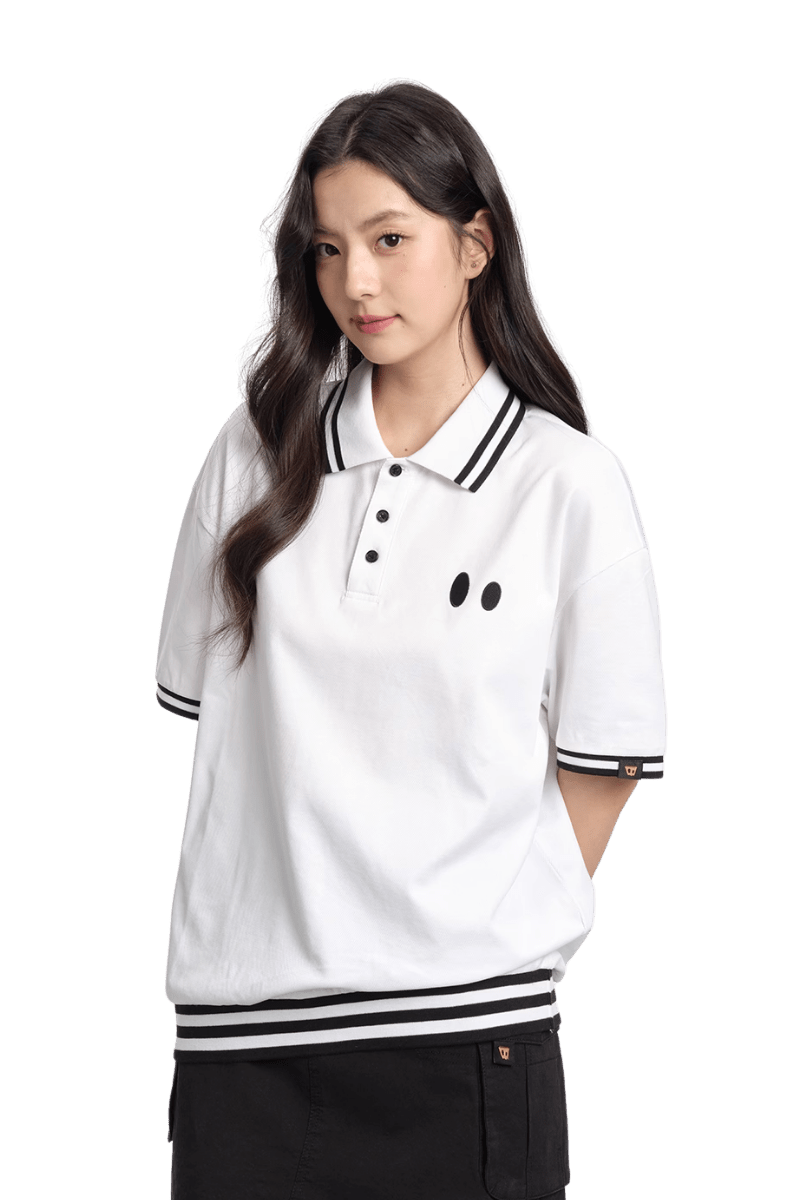 Dangerous People College Style Small Eyes Polo Tee - ShaLaoBan