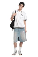Dangerous People College Style Small Eyes Polo Tee - ShaLaoBan