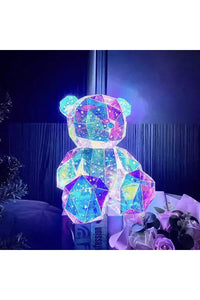 Colorful Bear Holographic Rainbow LED Light Decoration Light