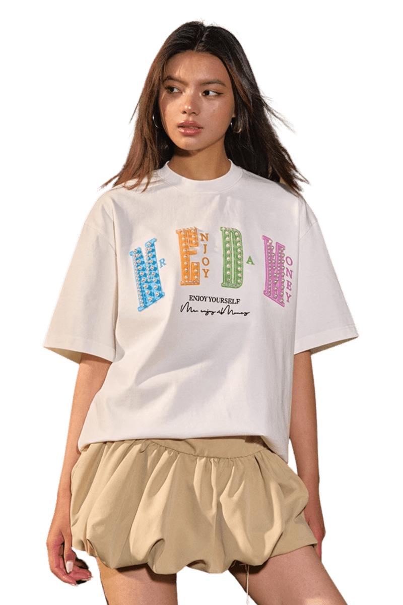 MEDM SS25 Colorful Pearl Stone Tee