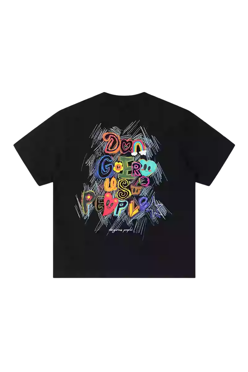 Dangerous People Colour Pencil Scribble Tee
