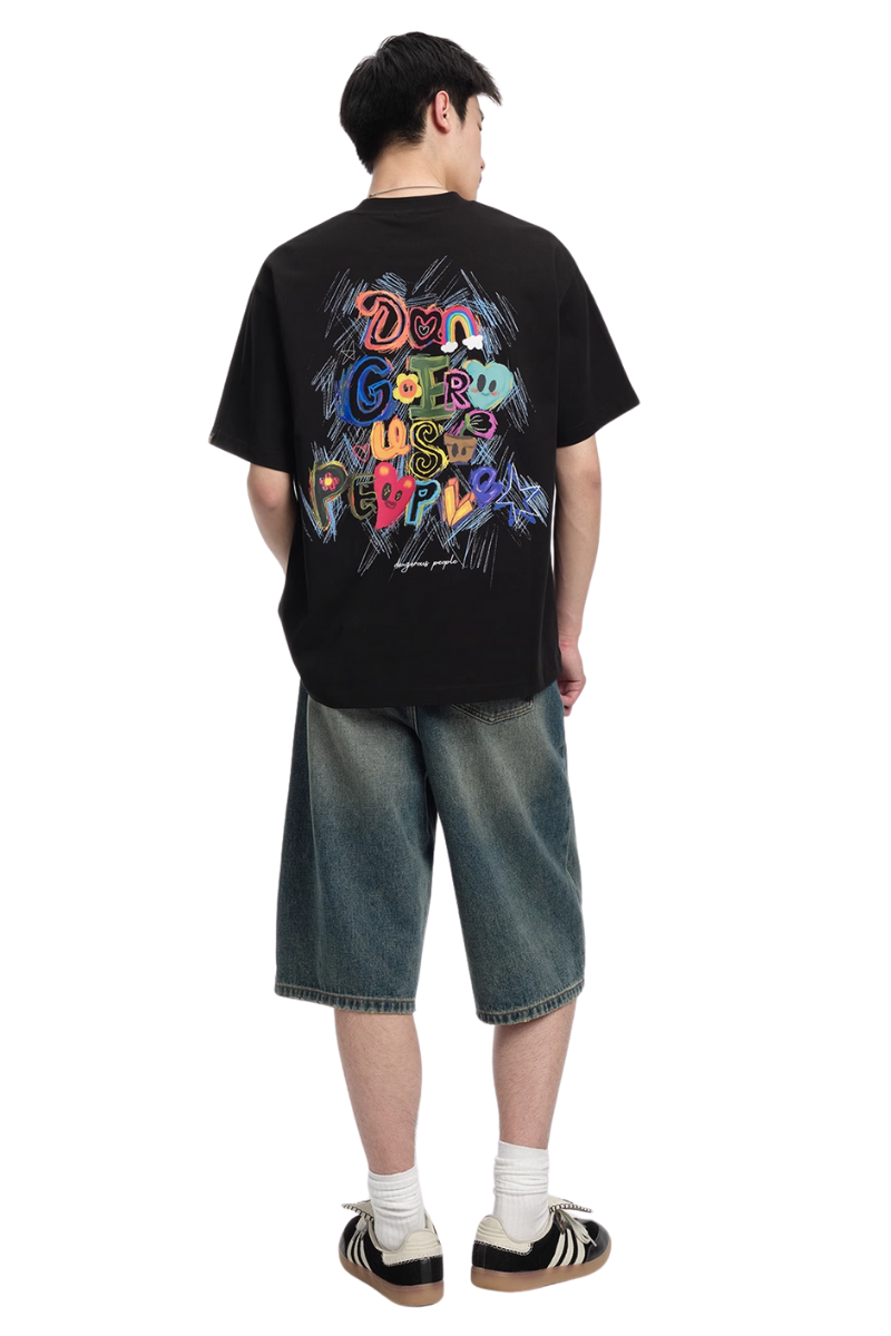 Dangerous People Colour Pencil Scribble Tee