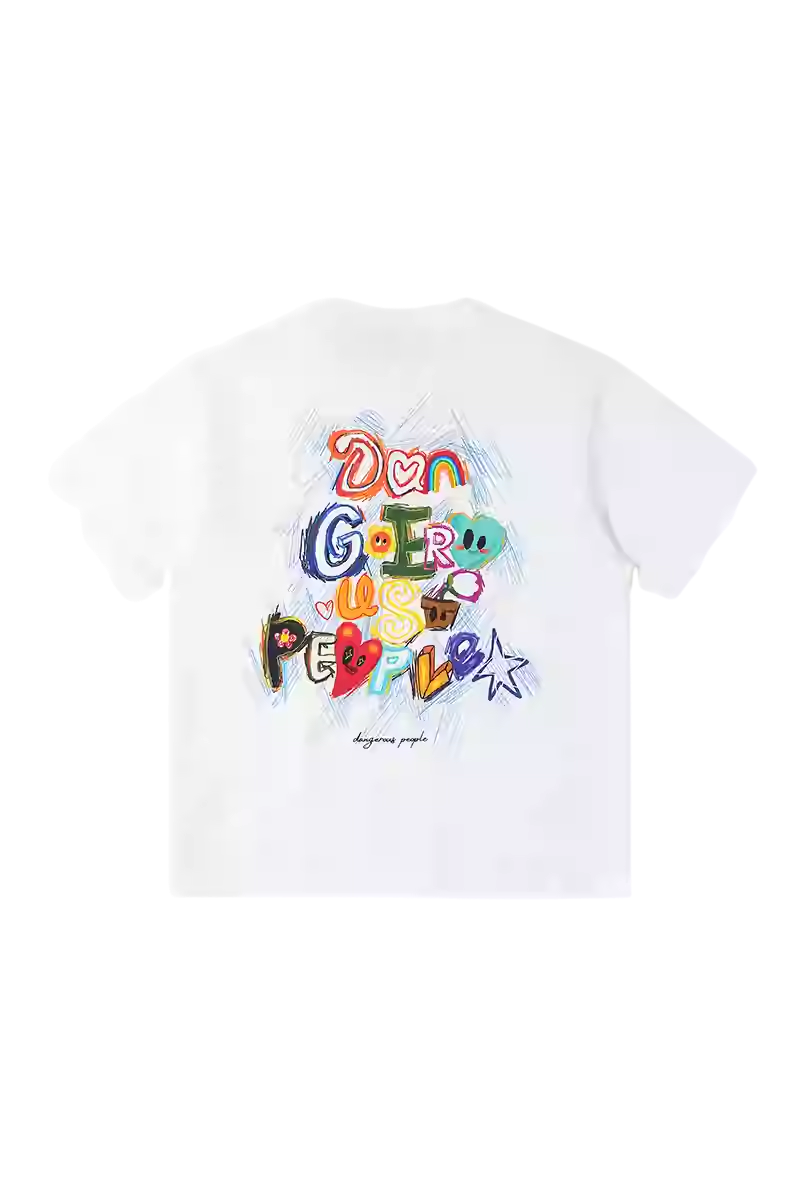 Dangerous People Colour Pencil Scribble Tee