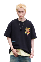 Dangerous People Colourful Button Hamburger Tee