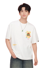 Dangerous People Colourful Button Hamburger Tee