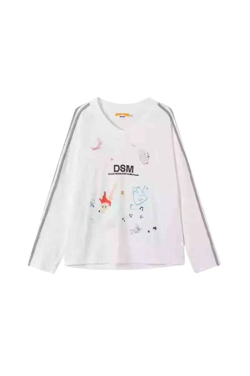 IDontSmoke Crayon Puppy Graffiti Long Sleeve Tee