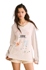 IDontSmoke Crayon Puppy Graffiti Long Sleeve Tee