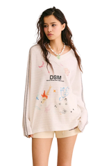 IDontSmoke Crayon Puppy Graffiti Long Sleeve Tee