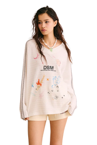 IDontSmoke Crayon Puppy Graffiti Long Sleeve Tee
