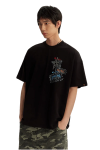 Dangerous People Denim Patch Tee - ShaLaoBan