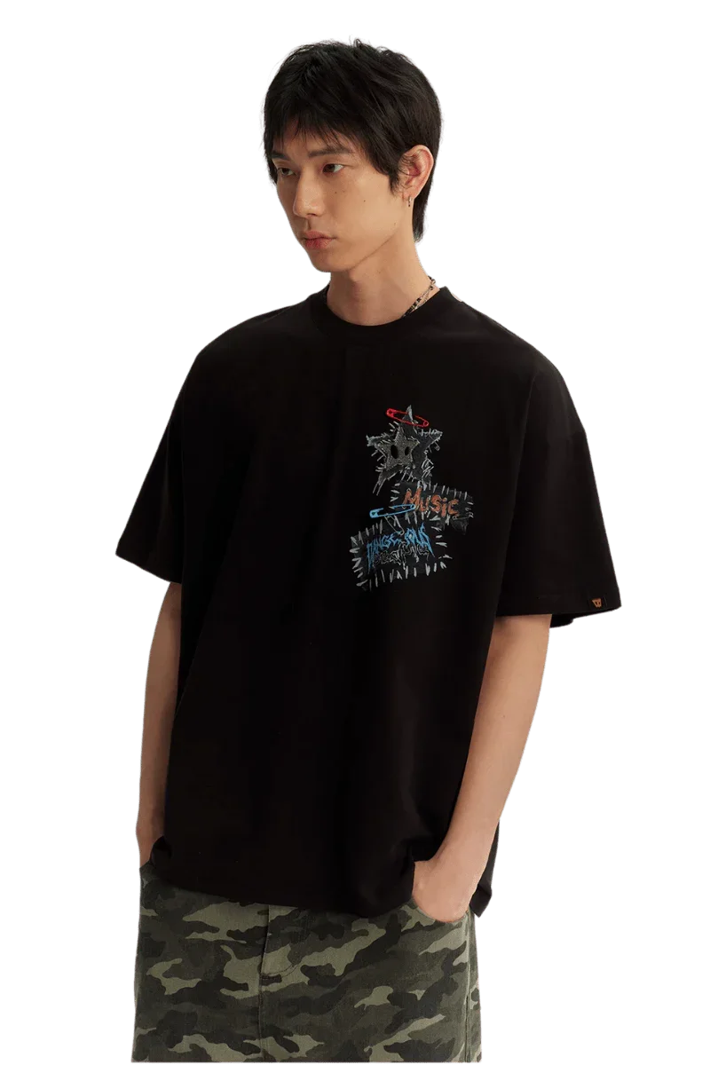 Dangerous People Denim Patch Tee - ShaLaoBan