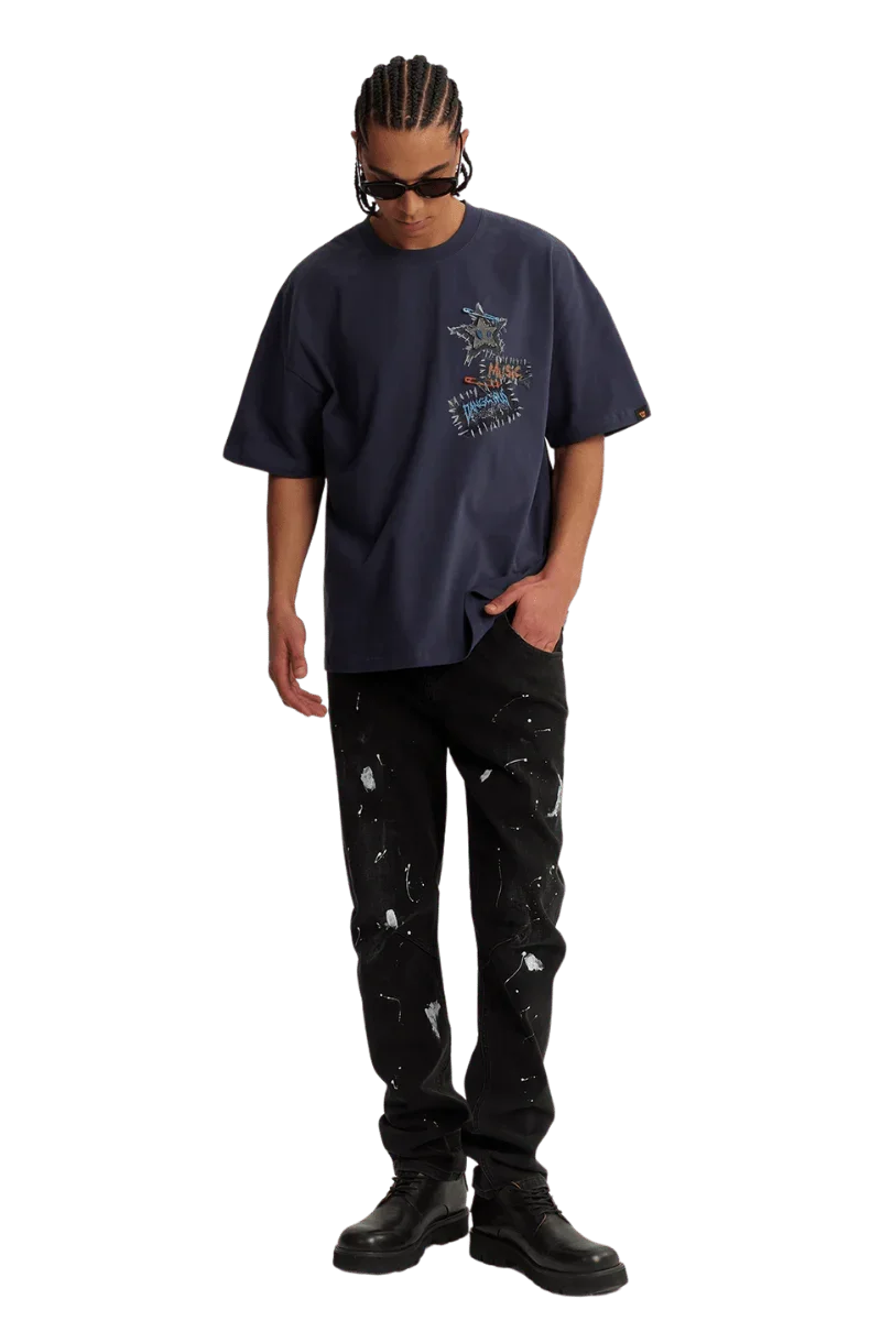 Dangerous People Denim Patch Tee - ShaLaoBan