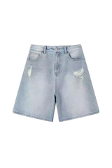 Dangerous People Distressed Ripped Denim Shorts
