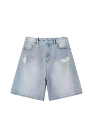 Dangerous People Distressed Ripped Denim Shorts