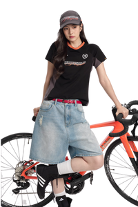 Dangerous People Distressed Ripped Denim Shorts