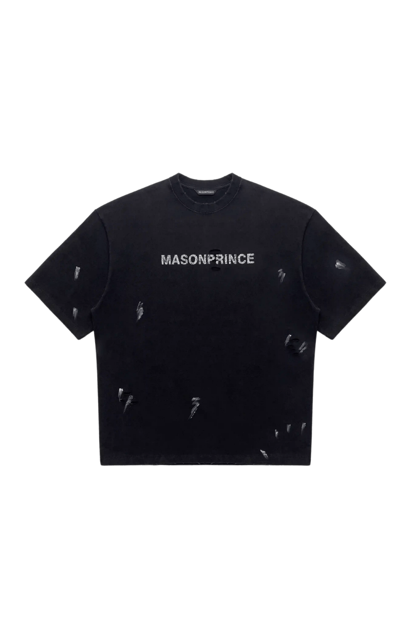 Masonprince Distressed Stained Logo Tee - ShaLaoBan