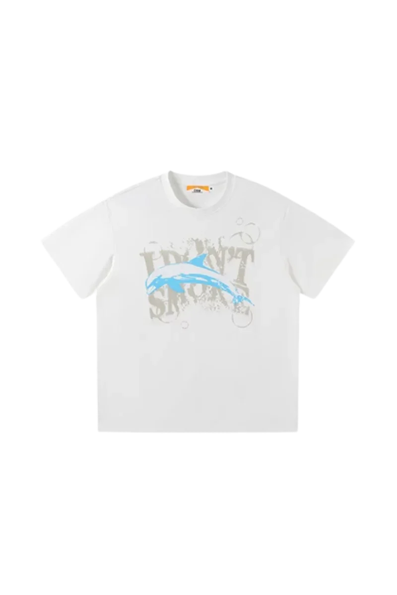 IDontSmoke Dolphin Vintage Print Tee