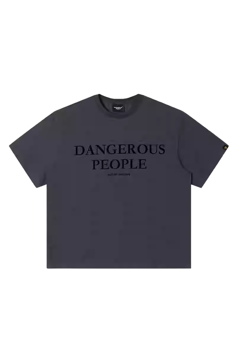 Dangerous People Elegant Font Logo Tee