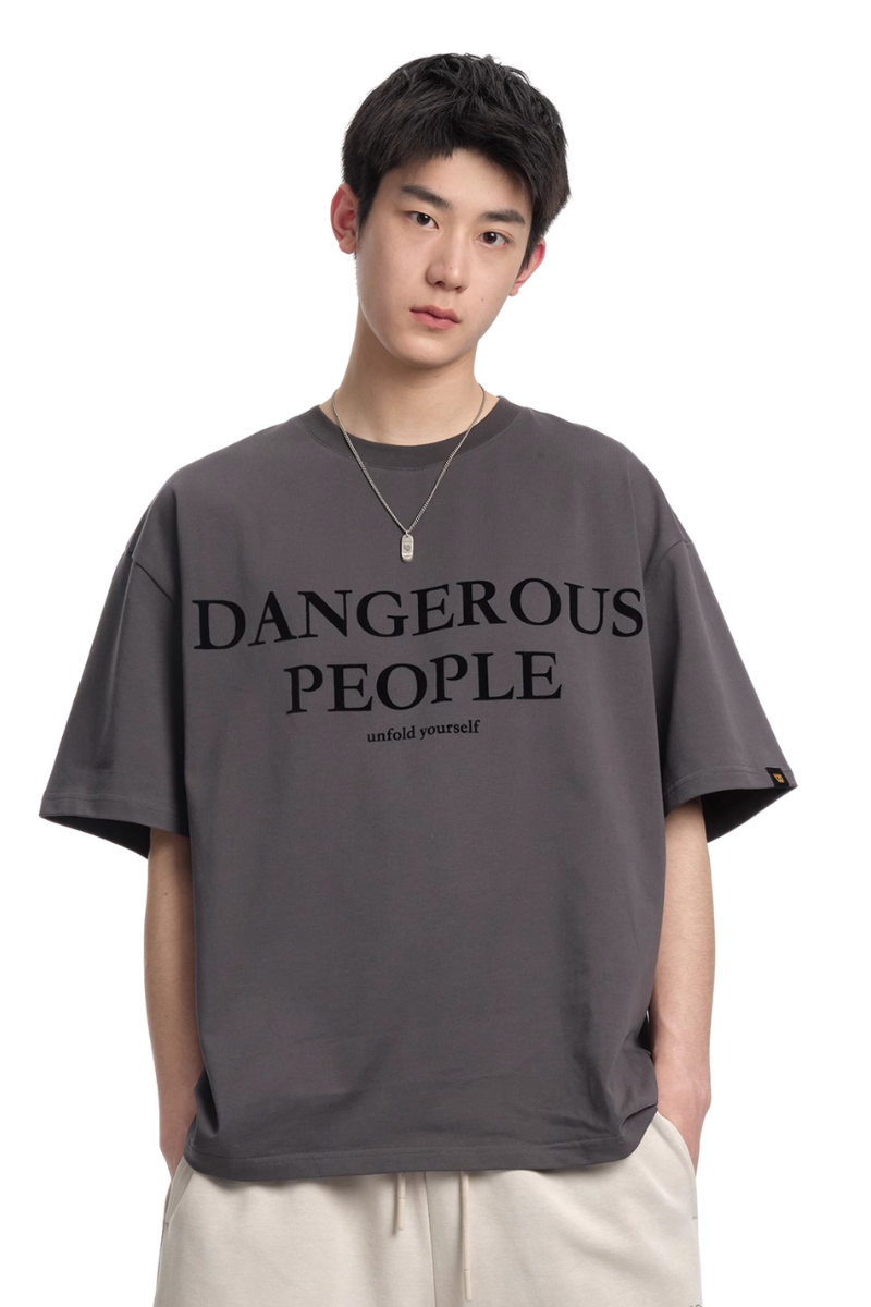 Dangerous People Elegant Font Logo Tee