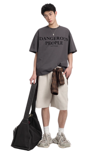 Dangerous People Elegant Font Logo Tee