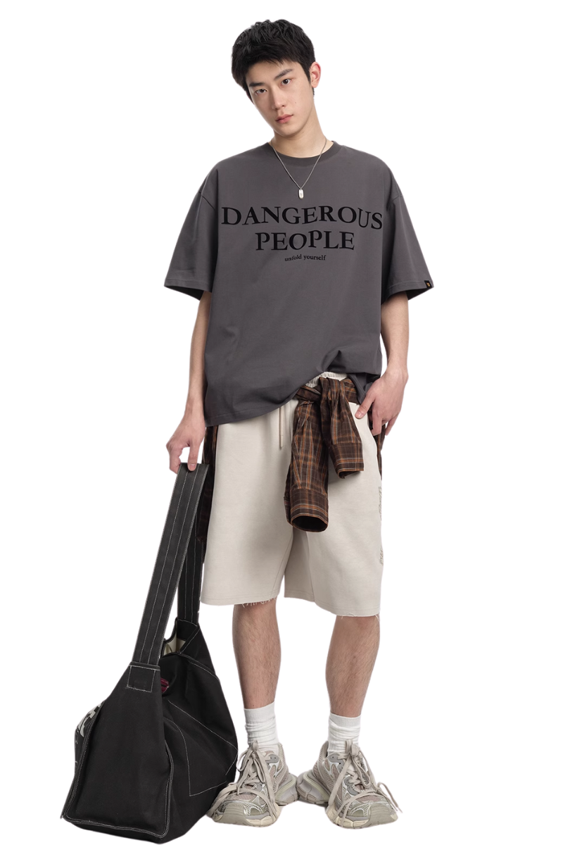 Dangerous People Elegant Font Logo Tee