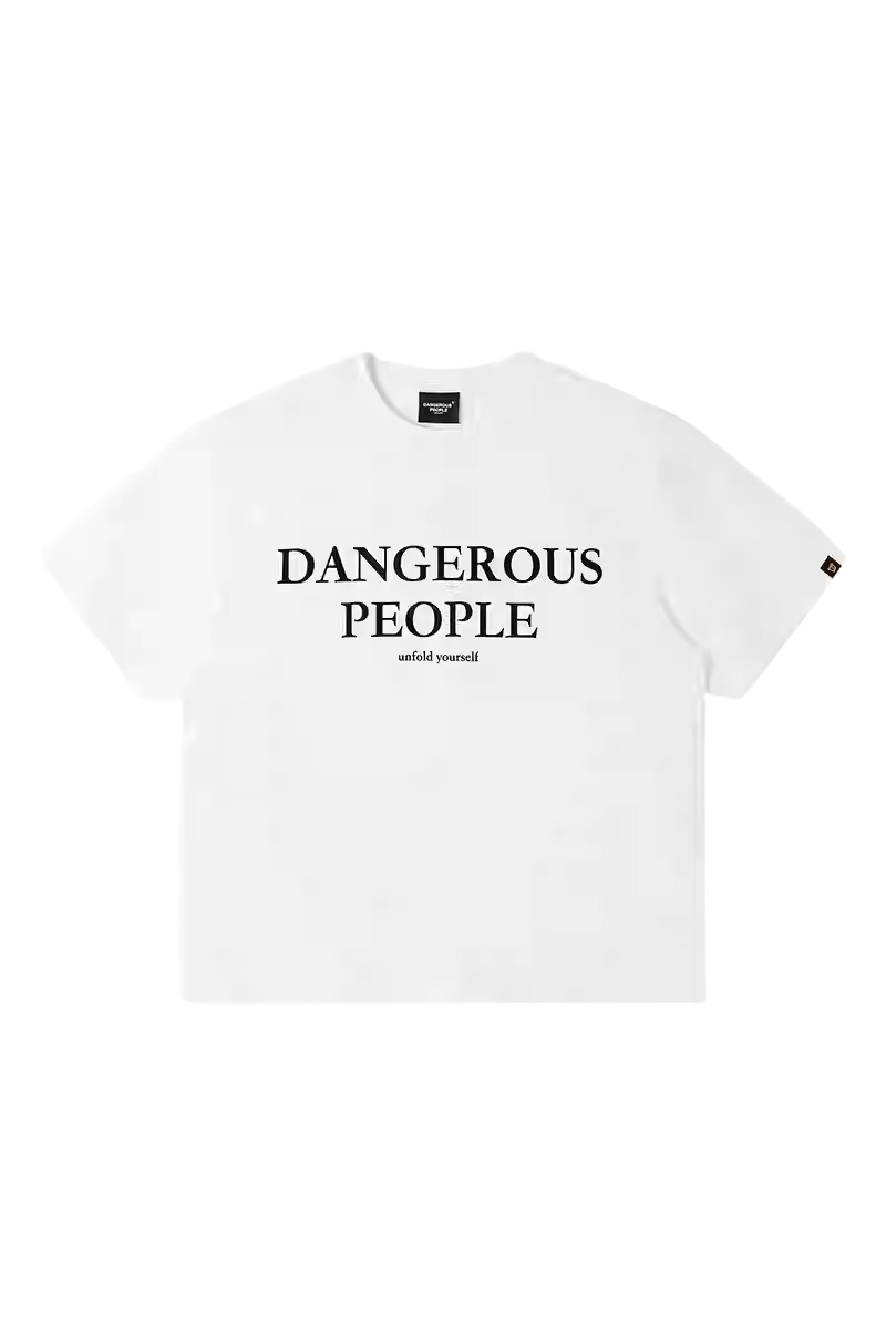 Dangerous People Elegant Font Logo Tee